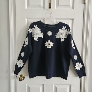 NWOT Victoria Beckham For Target Floral Embroidered Sweater